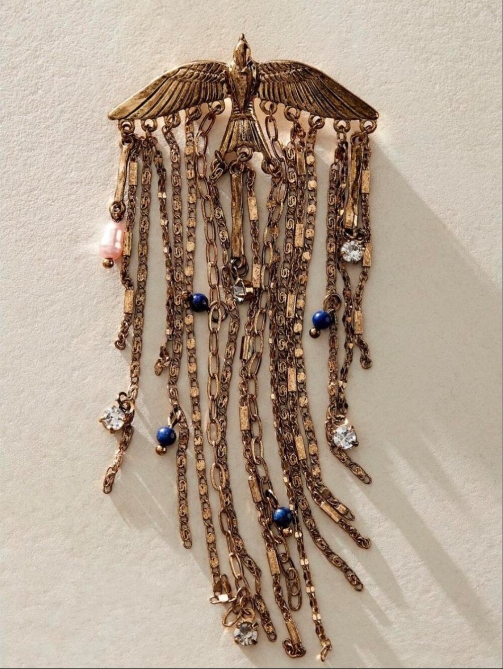 🪷NWT Free People Cresta Dangle Brooch, Gold 🌙